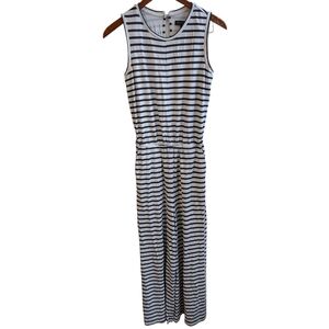 Banana Republic Black White Striped Jumpsuit Sleeveless Size 2